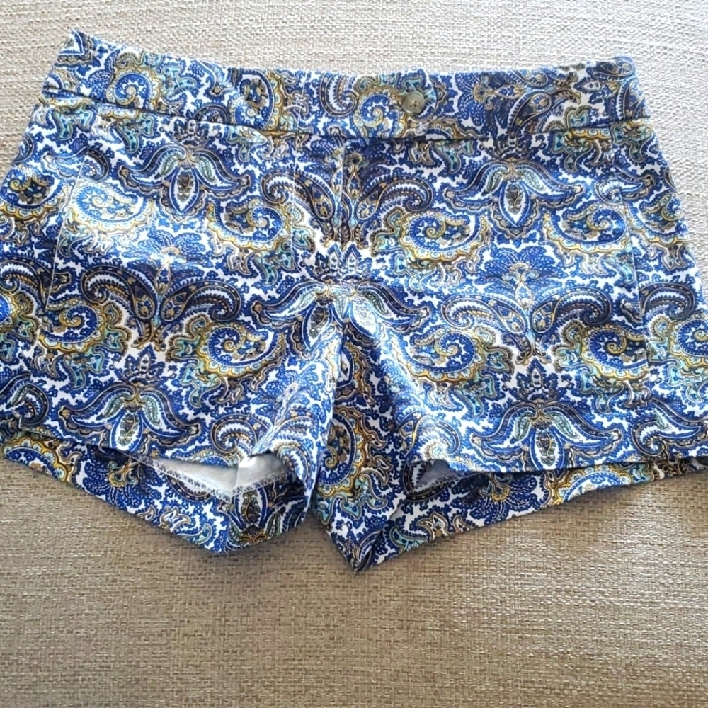 J   Crew Classic city fit Paisley patterns size 0
